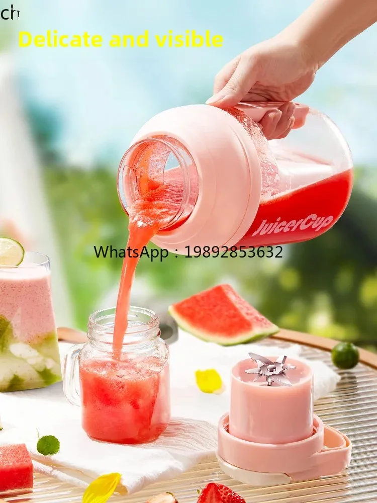 Juicer - CC21 เครื่องคั้นน้ำผลไม้แบบพกพาขนาดเล็กอเนกประสงค์ พร้อมฟังก์ชั่นทำน้ำผลไม้ทอด ชาร์จไร้สาย แก้วคั้นน้ำผลไม้ รุ่น