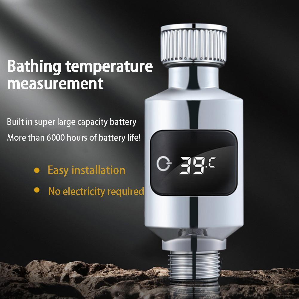 Kitchen Appliances Video - เครื่องวัดอุณหภูมิฝักบัวดิจิตอล LED พร้อมหน้าจอแสดงผล LED 360 องศา