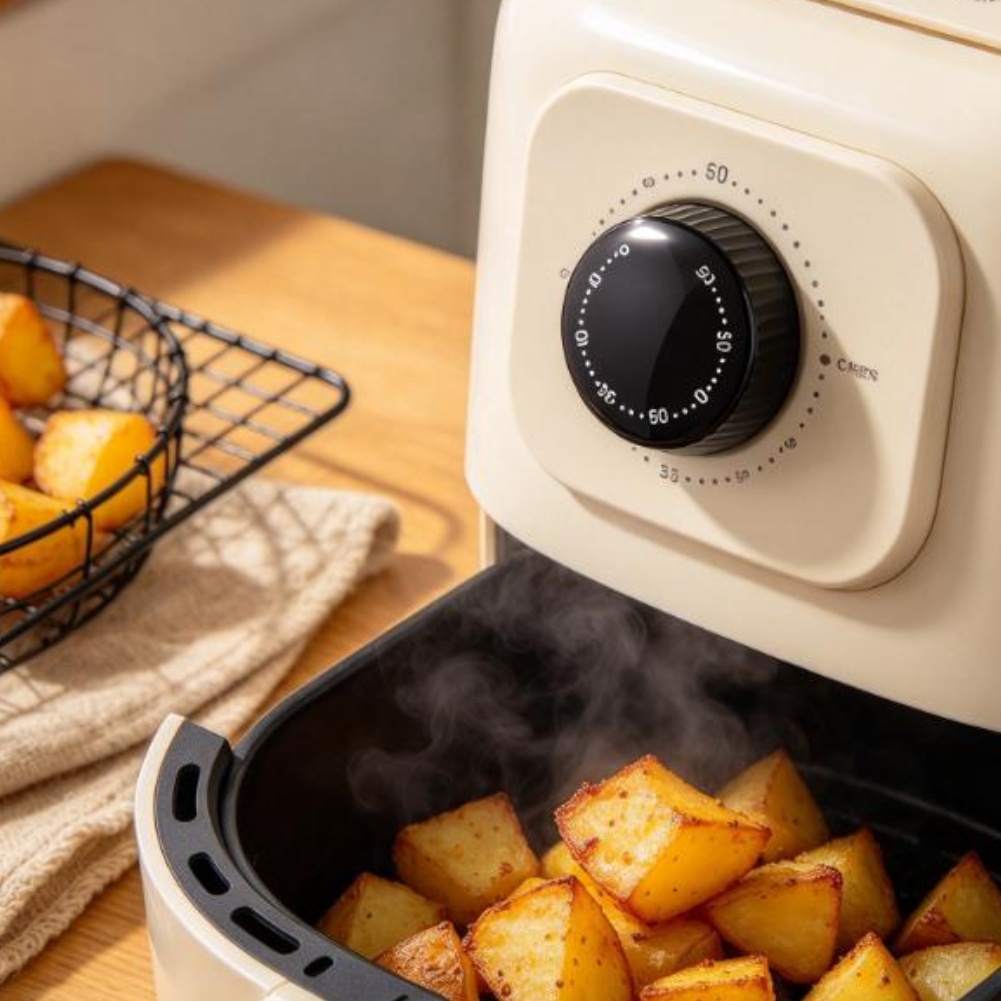Air Fryer - อะไหล่ปุ่มหมุนสำหรับหม้อทอดไร้น้ำมัน ทนความร้อนสูง สำหรับรุ่น HD9200 ติดตั้งง่าย สวิตช์ตั้งเวลาสีดำ