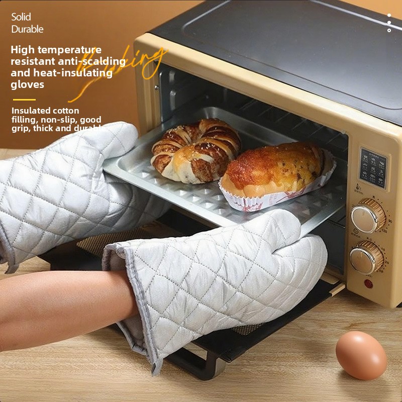 Microwave Oven - ถุงมือกันความร้อนสำหรับใช้ในครัว ทนความร้อนสูง ป้องกันการลวก ออกแบบพิเศษสำหรับเตาอบไมโครเวฟ กันลื่น หนาเป็นพิเศษ