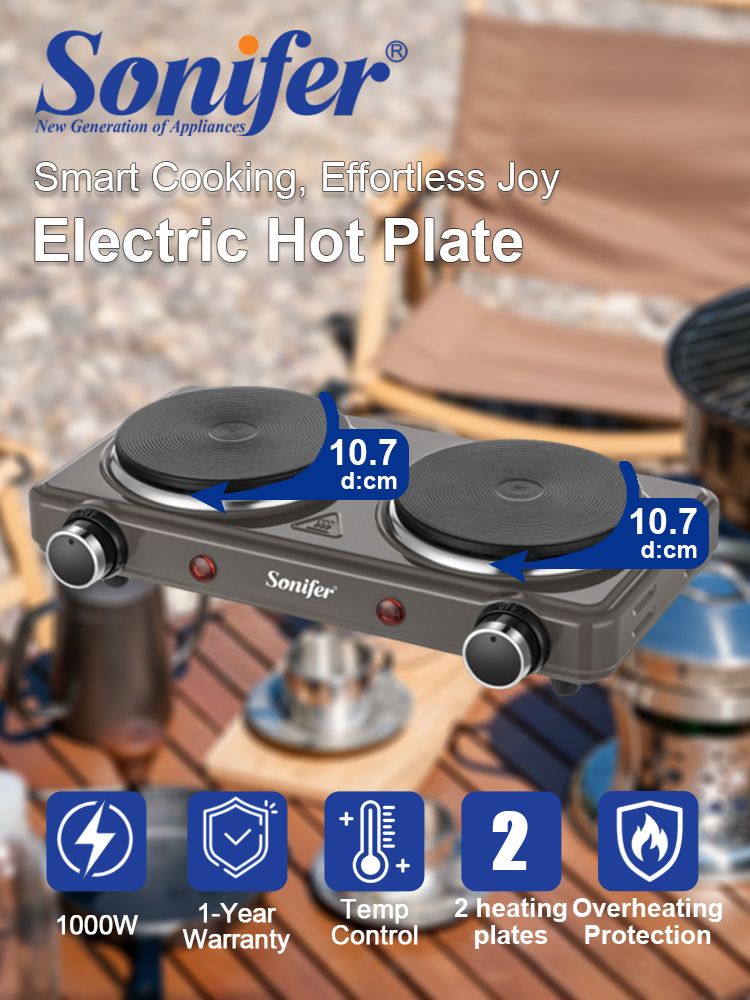 เตาไฟฟ้าแบบสองหัวเตา โซนิเฟอร์ - Induction Cooktop Portable บทวิจารณ์และราคา