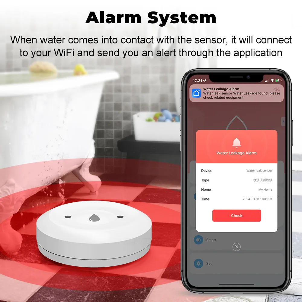 Tuya Zigbee สมาร์ทเซ็นเซอร์น้ํ - Kitchen Appliances Video บทวิจารณ์และราคา