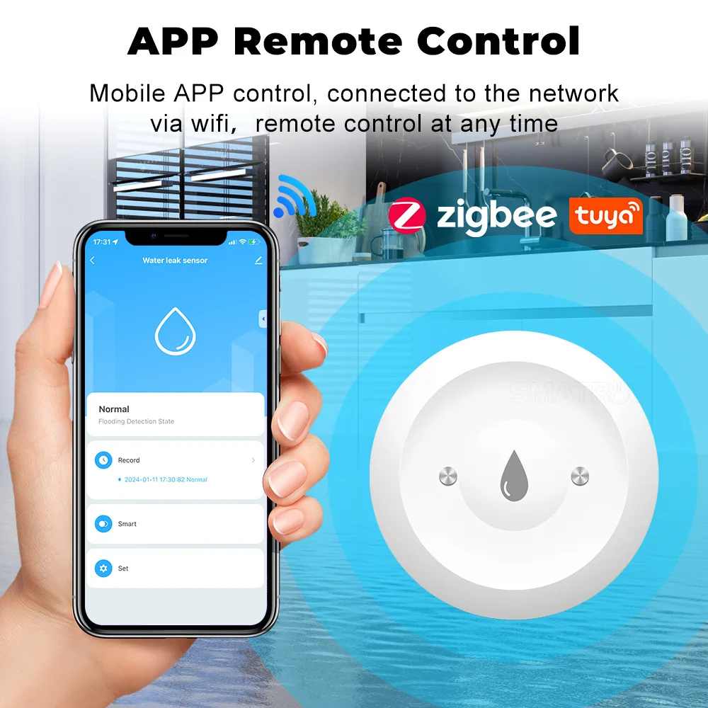 Tuya Zigbee สมาร์ทเซ็นเซอร์น้ํ - Kitchen Appliances Video บทวิจารณ์และราคา