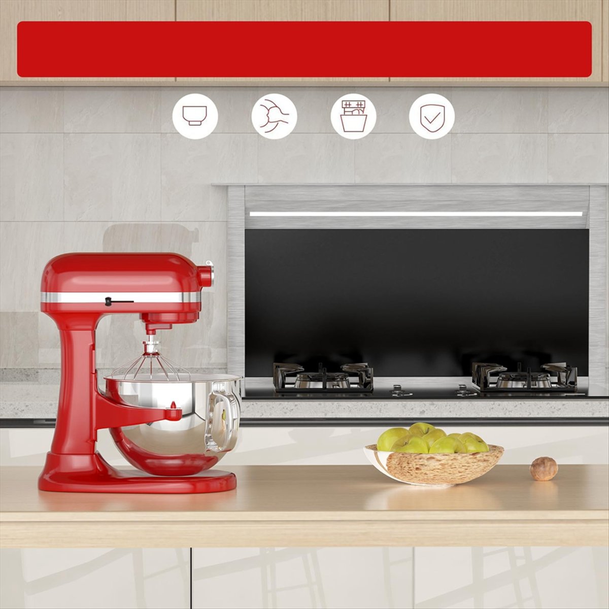 6QT ชามผสมสแตนเลสสำหรับเครื่อง - Stand Mixer บทวิจารณ์และราคา